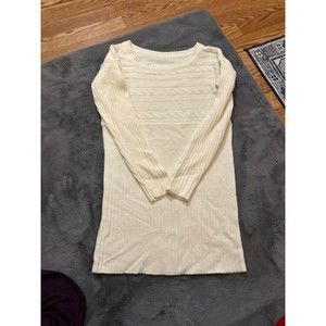 Long cream colored sweater